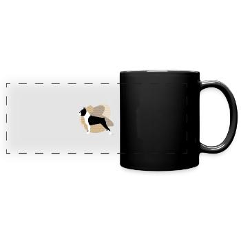 Hundesammlung von IxCÖ #Boston - Panorama-Tasse farbig - Schwarz - Vorne