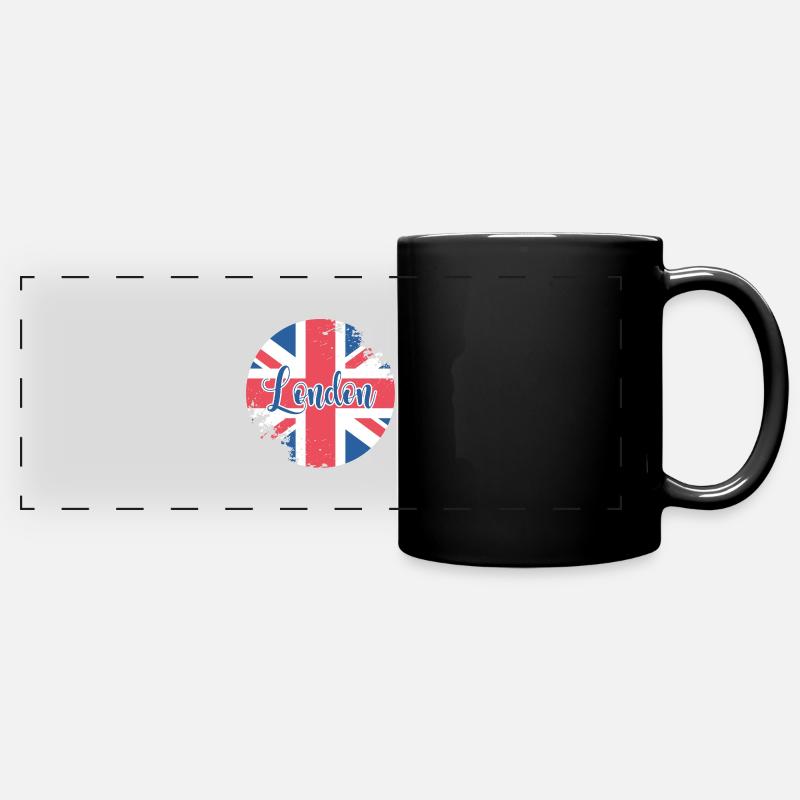 Button London - Full Colour Panoramic Mug - black