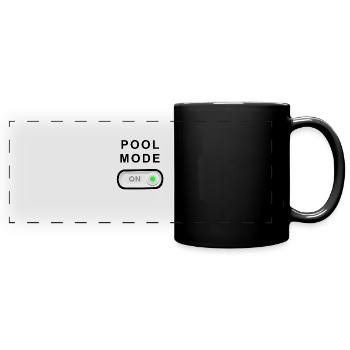 Billard - Panorama-Tasse farbig - Schwarz - Vorne