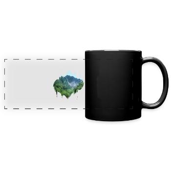 Regenwald Urwald Amazonas Farbfleck Geschenk - Panorama-Tasse farbig - Schwarz - Vorne