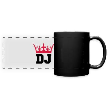 dj_king_002 - Mug panoramique uni - noir - Devant