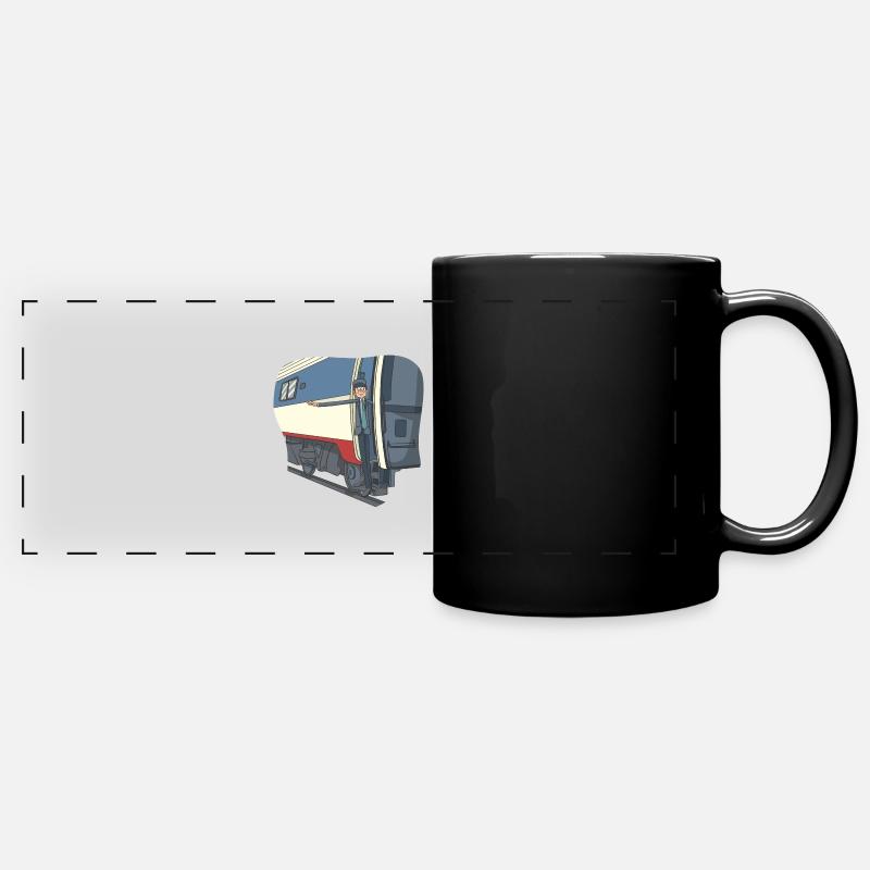Zugführer Lockführer Eisenbahner - Full Colour Panoramic Mug - black
