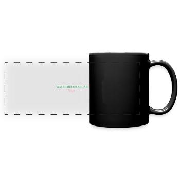 Wassermelonenzucker hoch - Panorama-Tasse farbig - Schwarz - Vorne