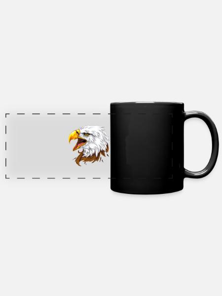 Aigle à tête blanche - Mug panoramique uni - noir