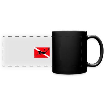 Spearfishing - Full Colour Panoramic Mug - black - Front
