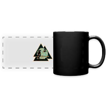 Viking Valknut symbole nordique corbeaux Hugin Munin - Mug panoramique uni - noir - Devant