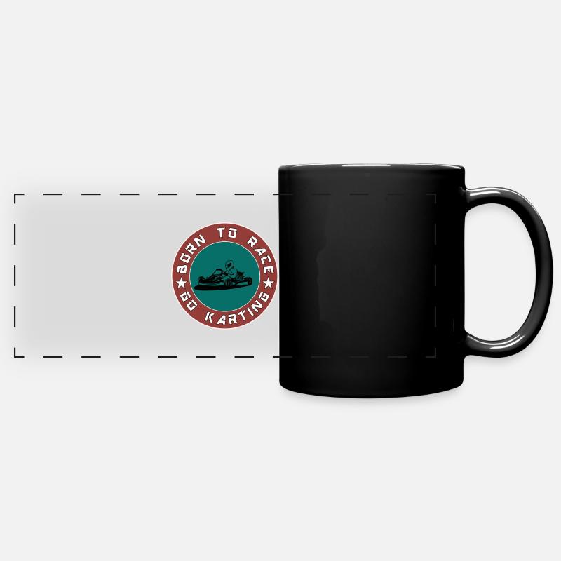 Kart Karting Karting Kart driver - Full Colour Panoramic Mug - black