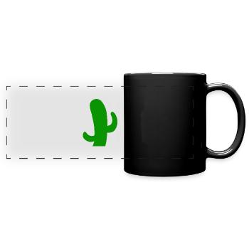 Desert thorny cactus cactus prickly cactus - Full Colour Panoramic Mug - black - Front