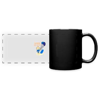 Kite Surfer Born to Kite Baby Kids Gift Idea - Full Colour Panoramic Mug - black - Front