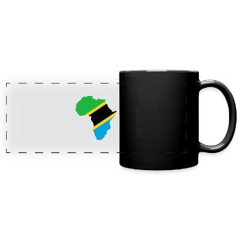 Tanzania flag - Panorama-Tasse farbig - Schwarz - Vorne