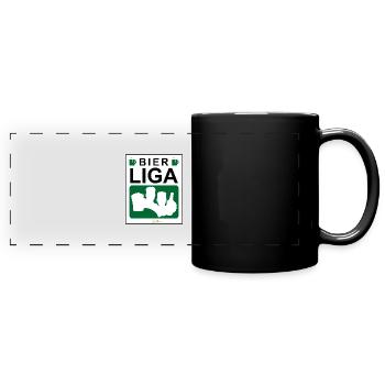 Beer League Logo green - Full Colour Panoramic Mug - black - Front