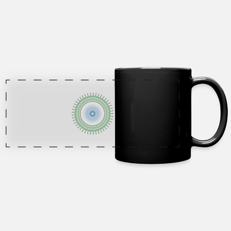 Mandala - Full Colour Panoramic Mug - black