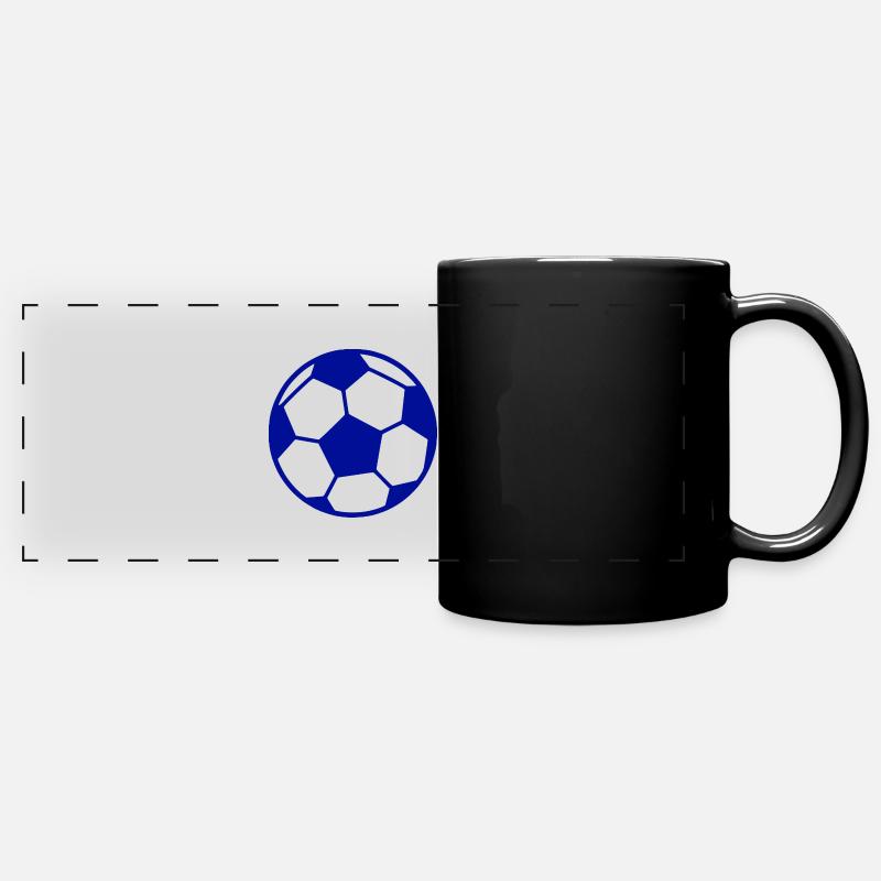 Football blue - Full Colour Panoramic Mug - black