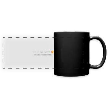 The Evolution of Money Bitcoin Kryptowährung BTC - Panorama-Tasse farbig - Schwarz - Vorne