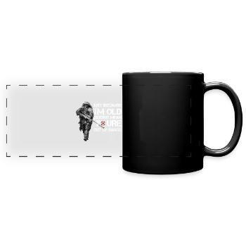Militär Sniper - Panorama-Tasse farbig - Schwarz - Vorne
