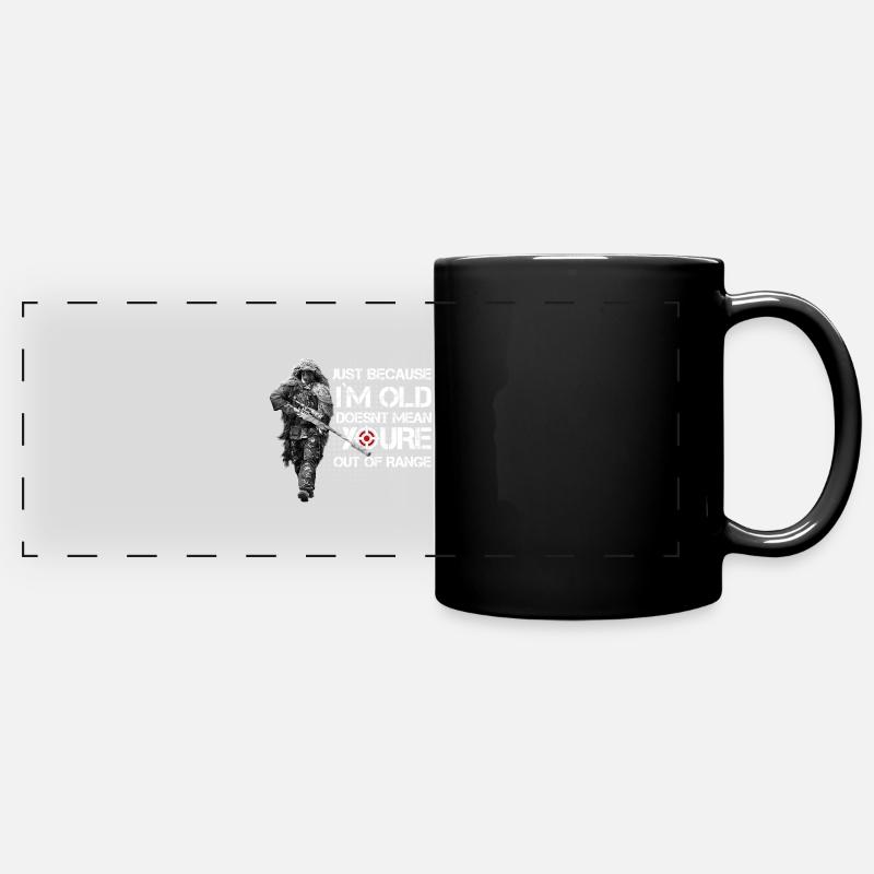 Militär Sniper - Panorama-Tasse farbig - Schwarz