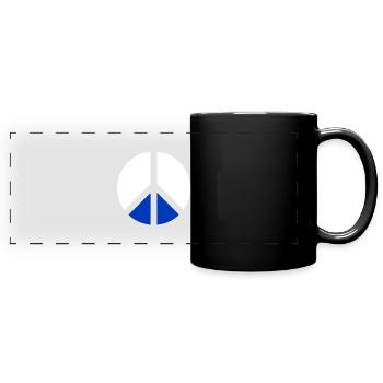 Israël Peace Fun Cadeau - Mug panoramique uni - noir - Devant
