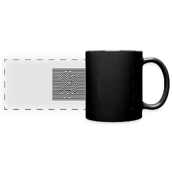 BitCoin Logo black and white BTC - Panorama-Tasse farbig - Schwarz - Vorne