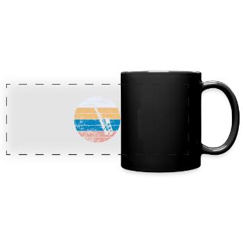 Saxofon - Panorama-Tasse farbig - Schwarz - Vorne