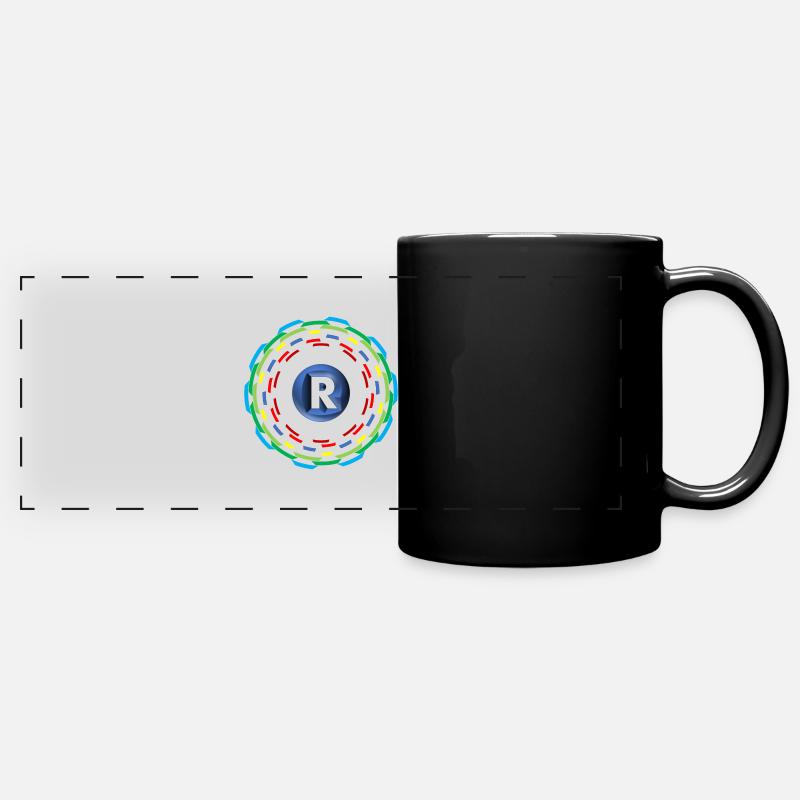 Circles R - Full Colour Panoramic Mug - black