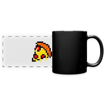 Pixel Pizza - Full Colour Panoramic Mug - black - Front