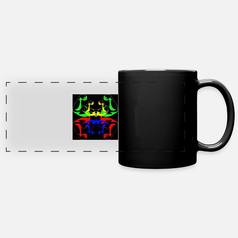 Black Powerful - Mug panoramique uni - noir