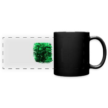 Motorrad GS black grün - Panorama-Tasse farbig - Schwarz - Vorne