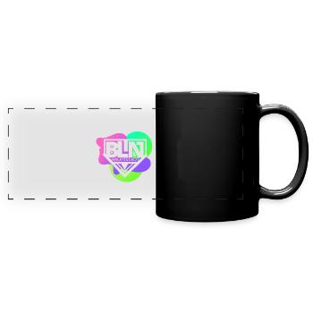 Berlin BLN Hauptstadt Stencil - Panorama-Tasse farbig - Schwarz - Vorne