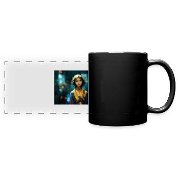 Video-games Girl - Mug panoramique uni - noir - Devant
