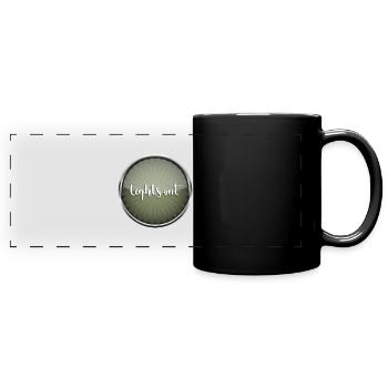 Lights out - Panorama-Tasse farbig - Schwarz - Vorne