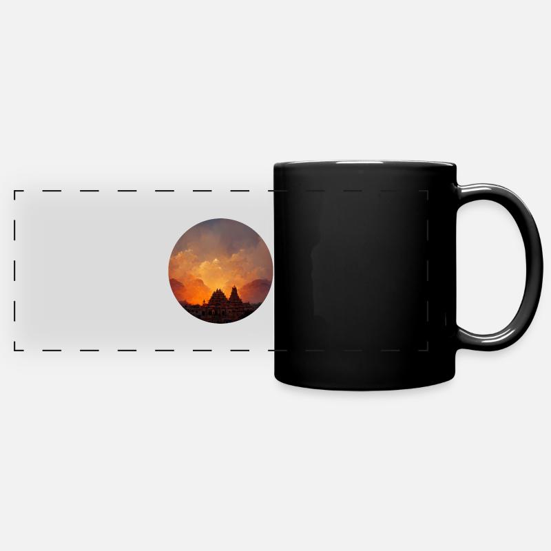 Sunset - Full Colour Panoramic Mug - black