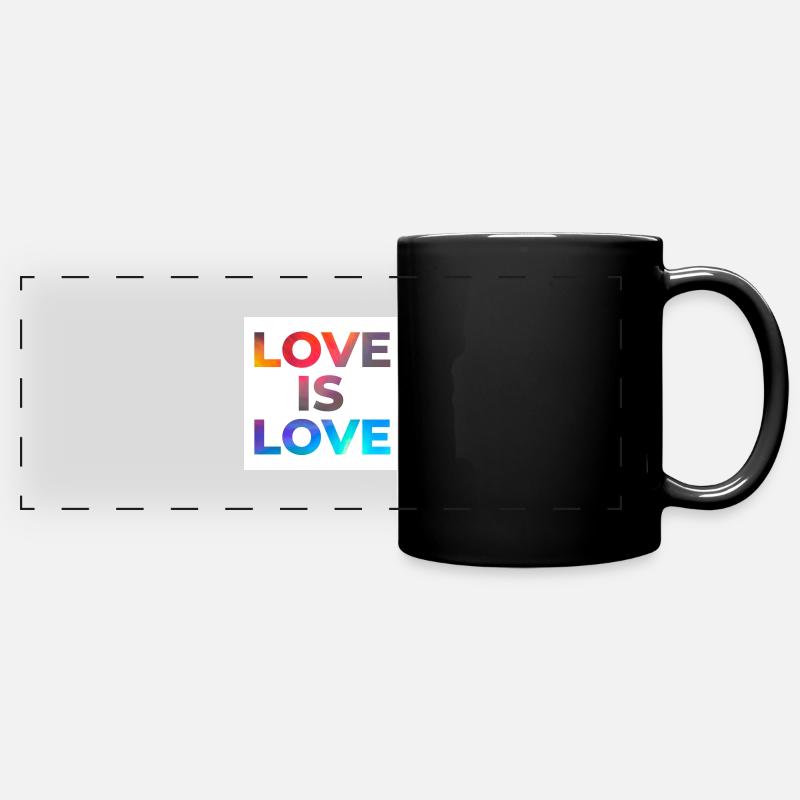 Love is Love - Full Colour Panoramic Mug - black