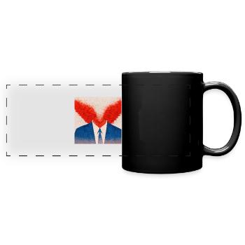 Démocrates contre républicains - Mug panoramique uni - noir - Devant
