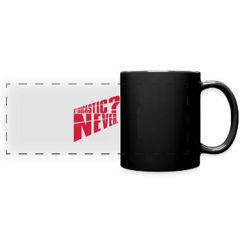 me sarcastic never quote - Full Colour Panoramic Mug - black - Front