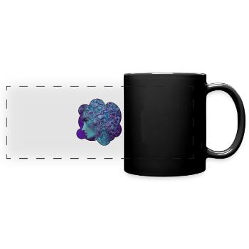 Divinité bleu profond - Mug panoramique uni - noir - Devant