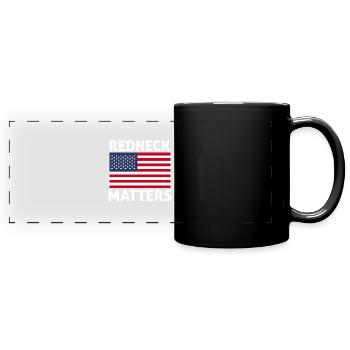 Redneck America Matters Country Western USA Homme - Mug panoramique uni - noir - Devant