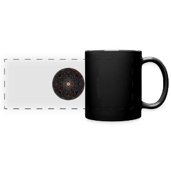 Muster - Panorama-Tasse farbig - Schwarz - Vorne