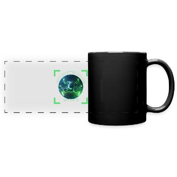 Pilote de drone futuriste 3 - Mug panoramique uni - noir - Devant
