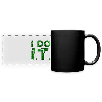 IT guy support geek computer computer geek je le fais - Mug panoramique uni - noir - Devant