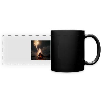 Schamane 6 - Panorama-Tasse farbig - Schwarz - Vorne