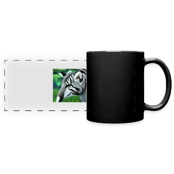 Realistic Wildlife Nature Animals Animals - Full Colour Panoramic Mug - black - Front