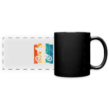 BMX Vélo Vélo Rétro Cadeau Vélo Motocross - Mug panoramique uni - noir - Devant