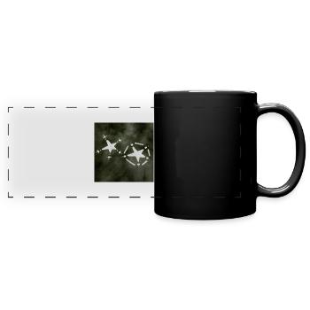 2 ÉTOILES INVERSÉES - Mug panoramique uni - noir - Devant