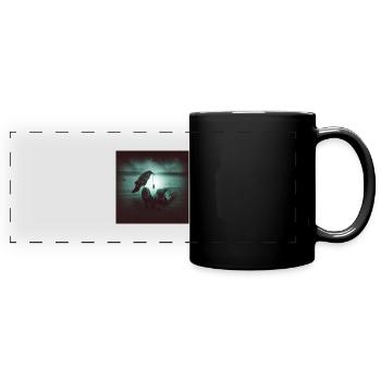 Raven - Panorama-Tasse farbig - Schwarz - Vorne