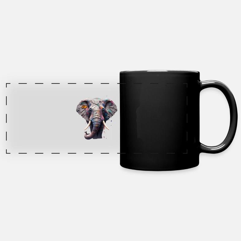 L’amour des éléphants - Mug panoramique uni - noir