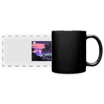 Enchanted nature - Full Colour Panoramic Mug - black - Front