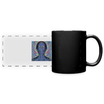 Selbstbildnis - Panorama-Tasse farbig - Schwarz - Vorne
