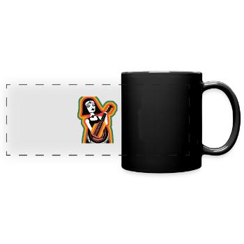 Music Girl - Full Colour Panoramic Mug - black - Front