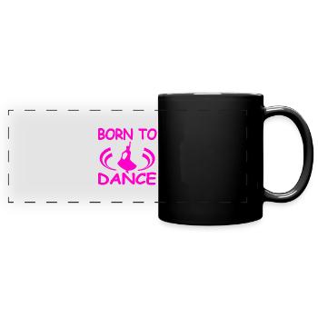 Tanzen - Panorama-Tasse farbig - Schwarz - Vorne