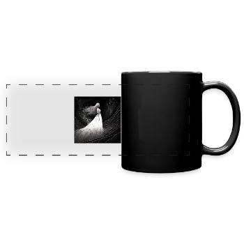 Lady blache contemplating the stars - Full Colour Panoramic Mug - black - Front